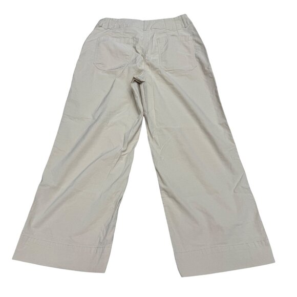 Nicole Millar NY Women's Wide Leg Beige Pants Front Patch Pockets, Size 8 - Picture 2 of 11